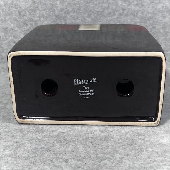 Pfaltzgraff Everyday Taos Napkin Holder Ceramic Southwest Colors Kitchen Decor‎ - Picture 5 of 10